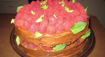 Gâteau choco-framboises