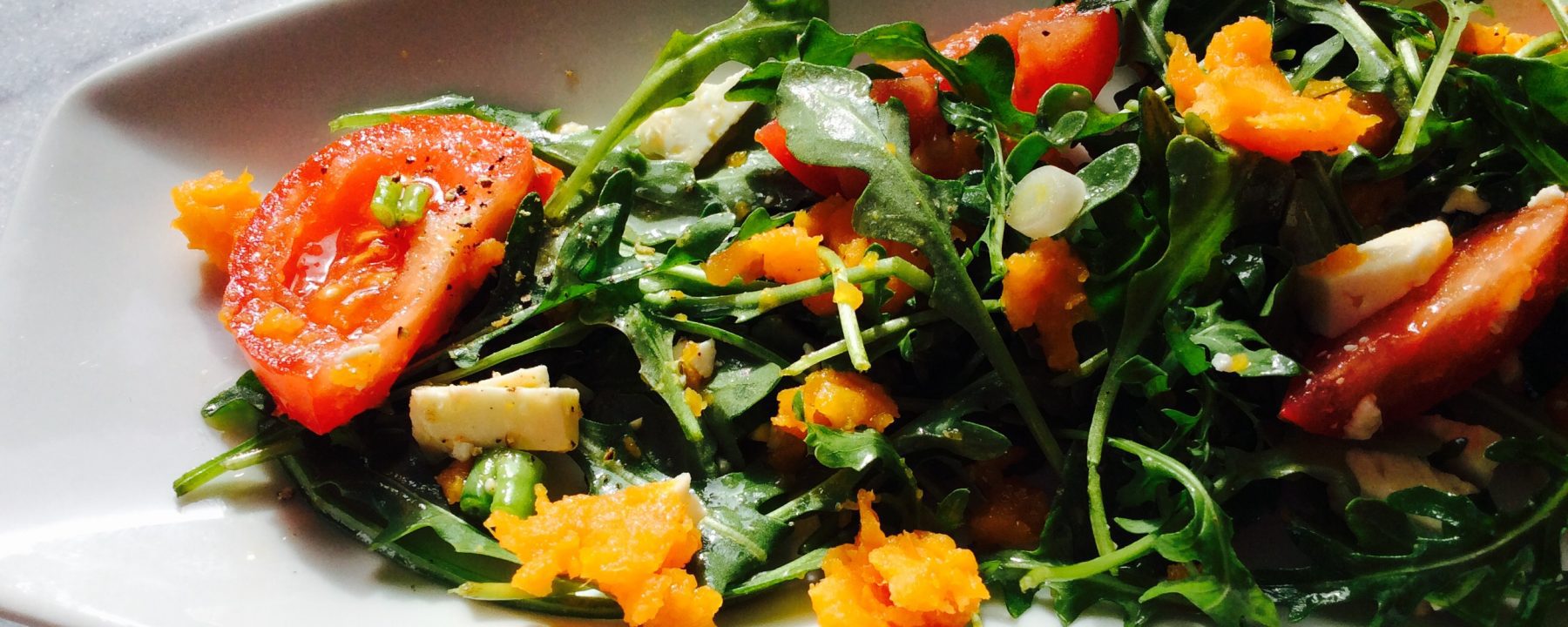 #Saladetièdeauxpatatesdoucesetfeta #patatedouce #feta