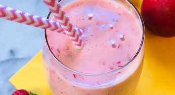 Smoothie fraises et pêche