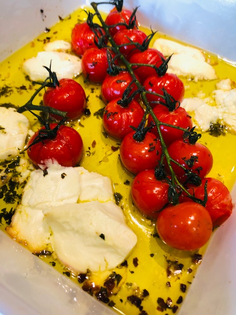 #recettesfamille #recettesansnoix #recettesansarachide #entrée #entree #tomates #chevre #fromagedechèvre