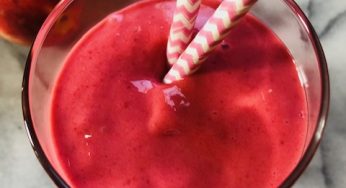 Smoothie framboises et pêches