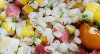 Salade d’orge, maïs et pancetta